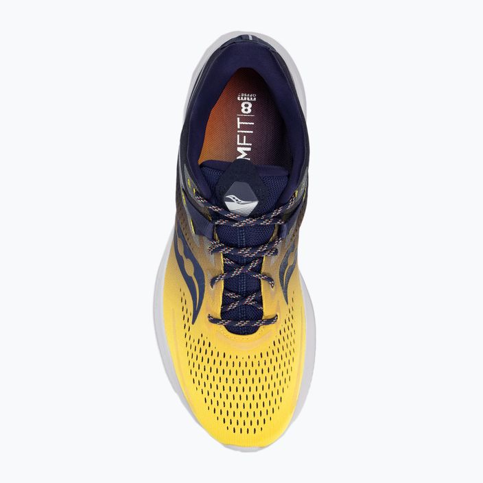 Saucony Ride 15 pantofi de alergare pentru bărbați albastru marin și galben S20729-65 6