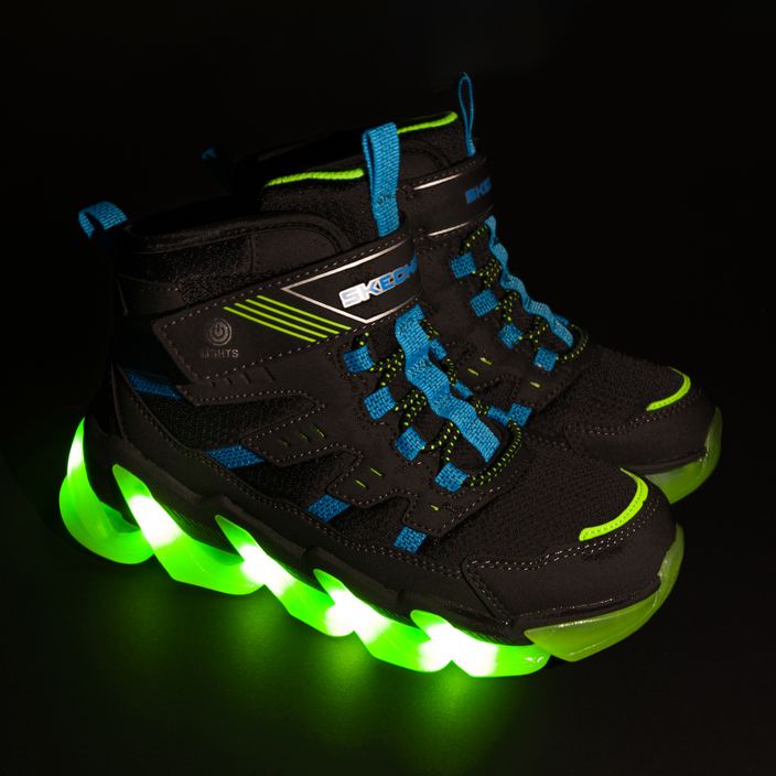 SKECHERS pantofi pentru copii Mega-Surge Flash Breeze negru/albastru/lime 7