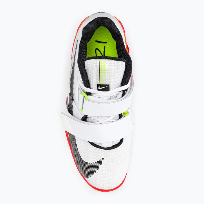 Nike Romaleos 4 Olympic Colorway haltere pantofi de haltere alb / negru / roșu aprins Crimson 6