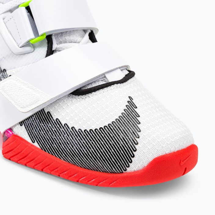 Nike Romaleos 4 Olympic Colorway haltere pantofi de haltere alb / negru / roșu aprins Crimson 7