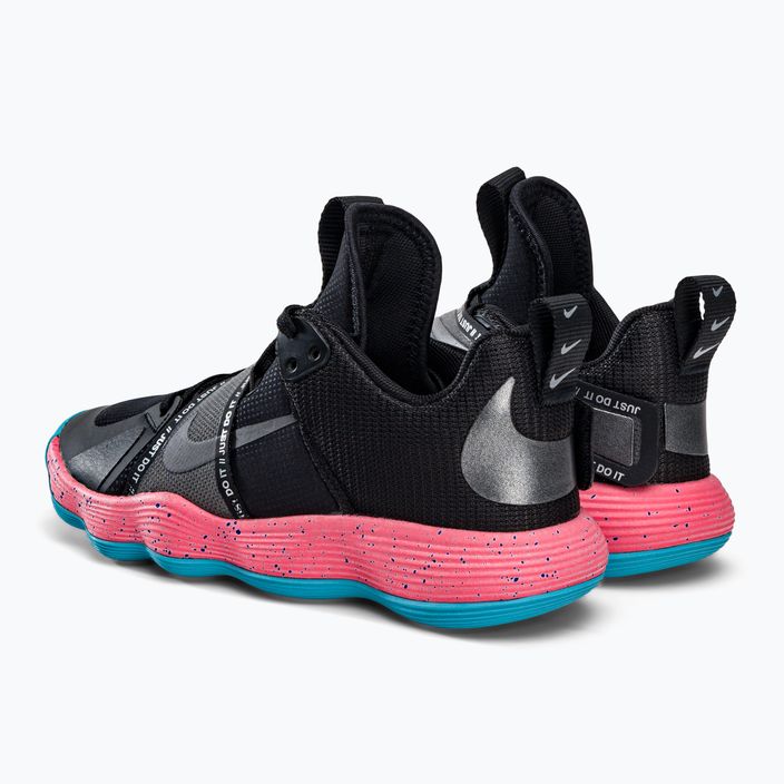 Nike React Hyperset SE pantofi de volei negru/roz DJ4473-064 3