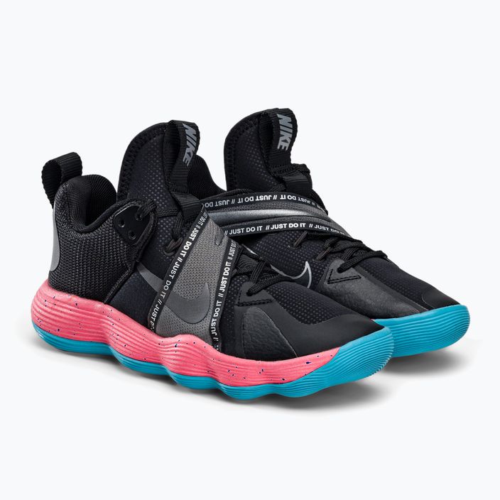 Nike React Hyperset SE pantofi de volei negru/roz DJ4473-064 4