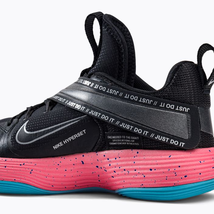 Nike React Hyperset SE pantofi de volei negru/roz DJ4473-064 8