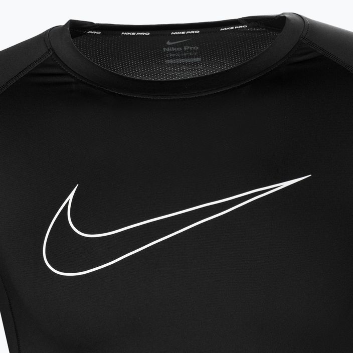 Tricou de antrenament pentru bărbați Nike Np Df Tight Top Ss, negru, DD1992-010 3