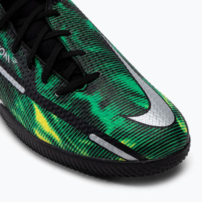 Ghete de fotbal pentru bărbați Nike Phantom GT2 Academy DF SW IC negru-verde DM0720-003 7