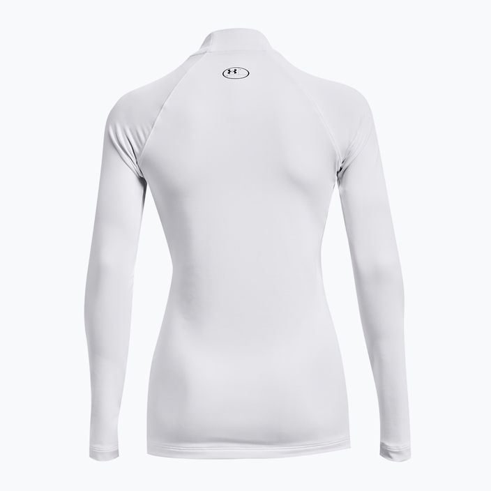 Longsleeve de antrenament pentru femei Under Armour Authentics CG Mockneck white/black 8