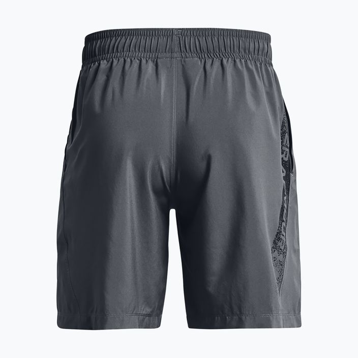 Pantaloni scurți de antrenament pentru bărbați Under Armour Woven Graphic gri/negru 5