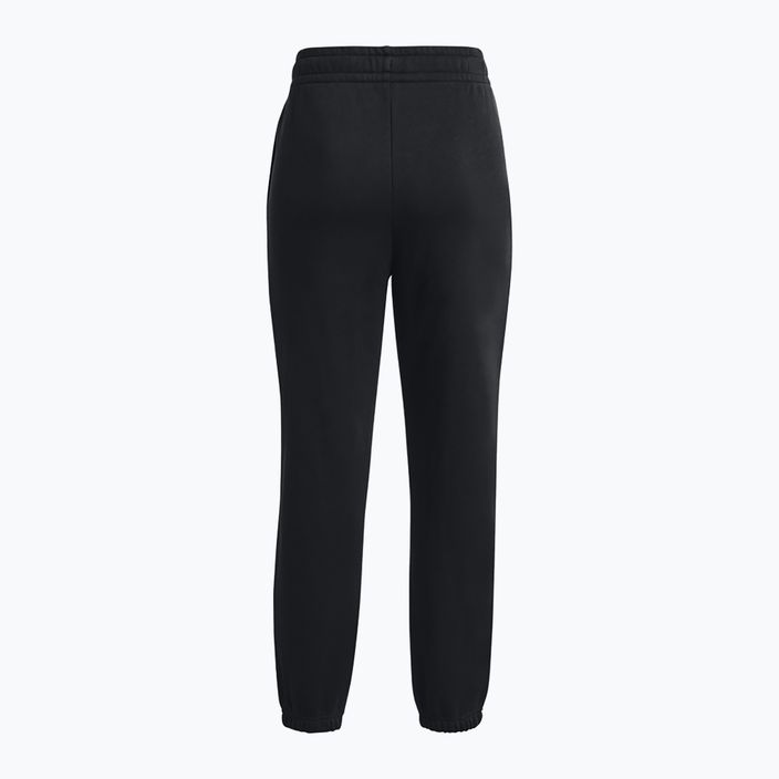 Pantaloni de antrenament pentru femei Under Armour Essential Fleece Joggers black/white 6