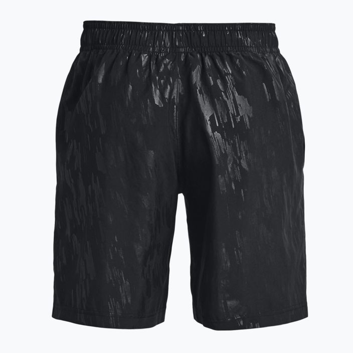 Pantaloni scurți de antrenament pentru bărbați Under Armour UA Woven Emboss negru 1361432-003 2