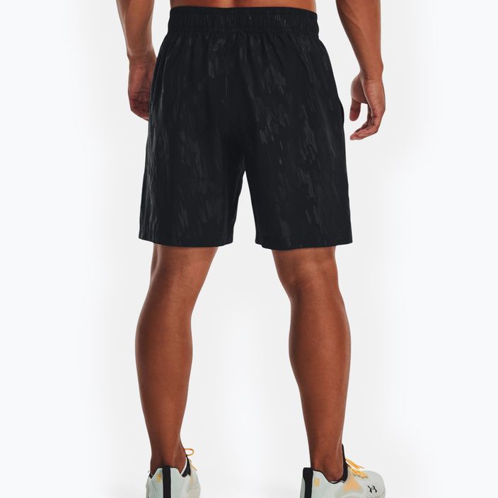 Pantaloni scurți de antrenament pentru bărbați Under Armour UA Woven Emboss negru 1361432-003 4
