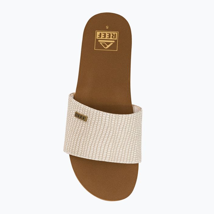 Papuci pentru femei REEF Bliss Nights Slide alb-maro CJ0256 6