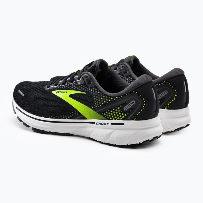 Pantofi de alergare pentru bărbați BROOKS Ghost 14 negru-verde 1103691D047 3
