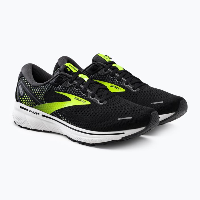 Pantofi de alergare pentru bărbați BROOKS Ghost 14 negru-verde 1103691D047 5