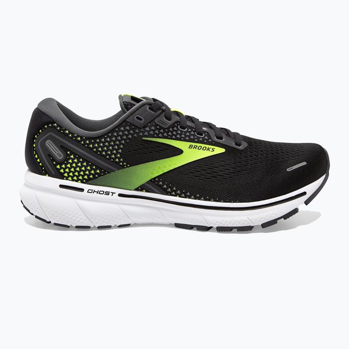 Pantofi de alergare pentru bărbați BROOKS Ghost 14 negru-verde 1103691D047 10