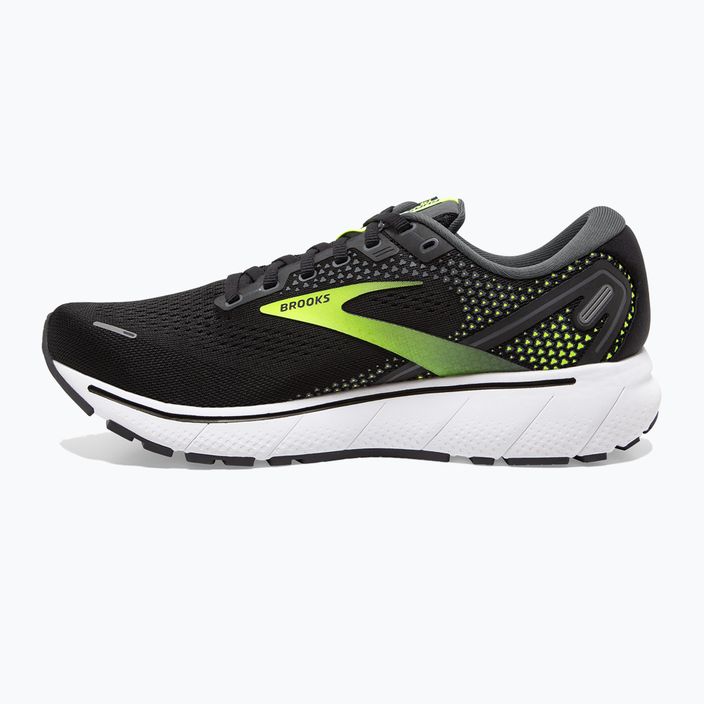 Pantofi de alergare pentru bărbați BROOKS Ghost 14 negru-verde 1103691D047 11