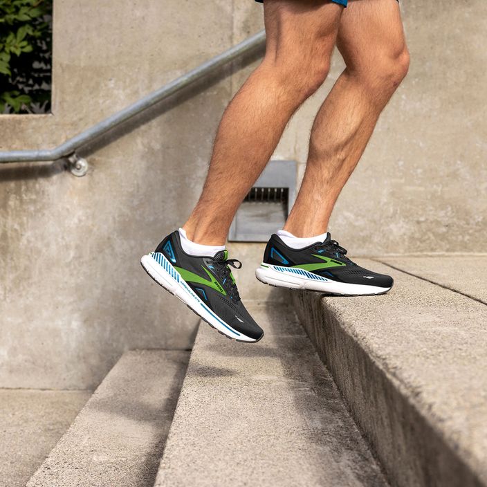 Brooks Adrenaline GTS 23 negru / Hawaiian ocean / verde pantofi de alergare pentru bărbați 19