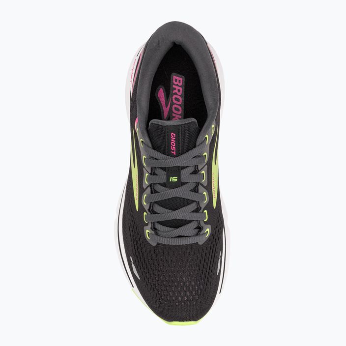 Brooks Ghost 15 pantofi de alergare pentru femei negru/ebony/verde aprins 6