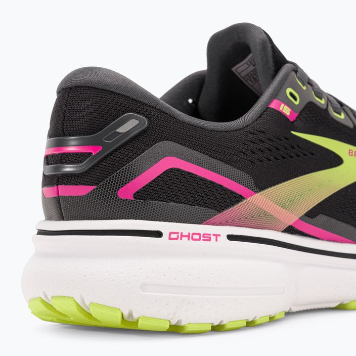 Brooks Ghost 15 pantofi de alergare pentru femei negru/ebony/verde aprins 9