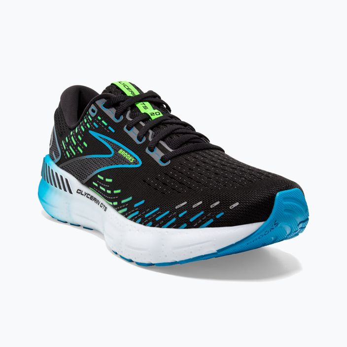 Brooks Glycerin GTS 20 pantofi de alergare pentru bărbați negru / Hawaiian ocean / verde 11
