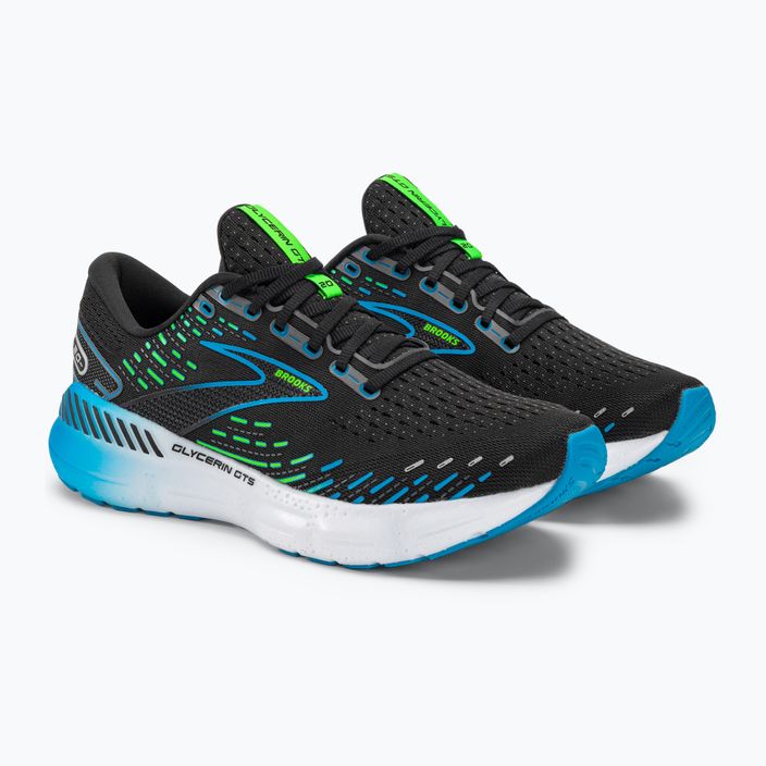 Brooks Glycerin GTS 20 pantofi de alergare pentru bărbați negru / Hawaiian ocean / verde 4