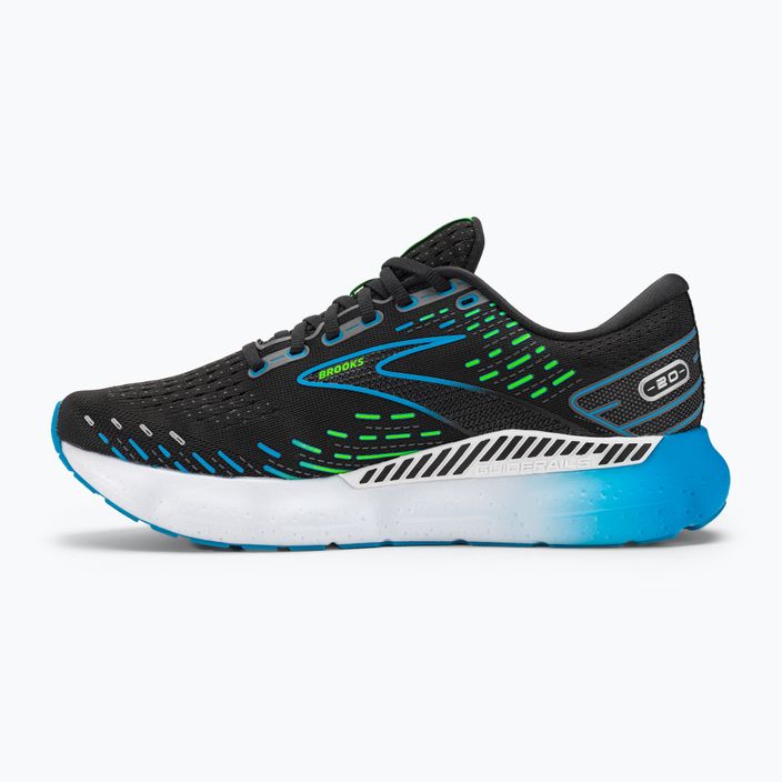 Brooks Glycerin GTS 20 pantofi de alergare pentru bărbați negru / Hawaiian ocean / verde 10