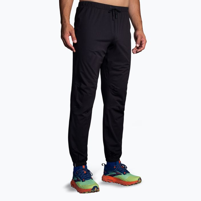 Pantaloni de alergare pentru bărbați Brooks High Point Waterproof black