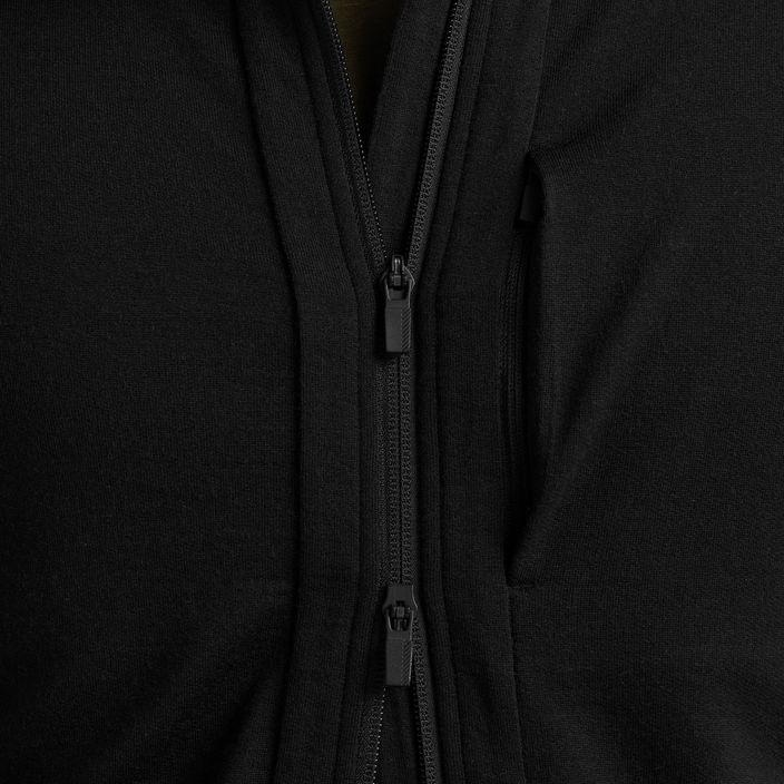 Bărbați Icebreaker Quantum III LS Zip Hood tricou trekking negru IB0A59JX0011 7