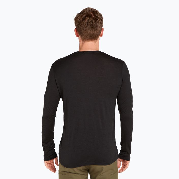 Longsleeve de trekking pentru bărbați icebreaker Merino 150 Tech Lite Bear Lift black 3