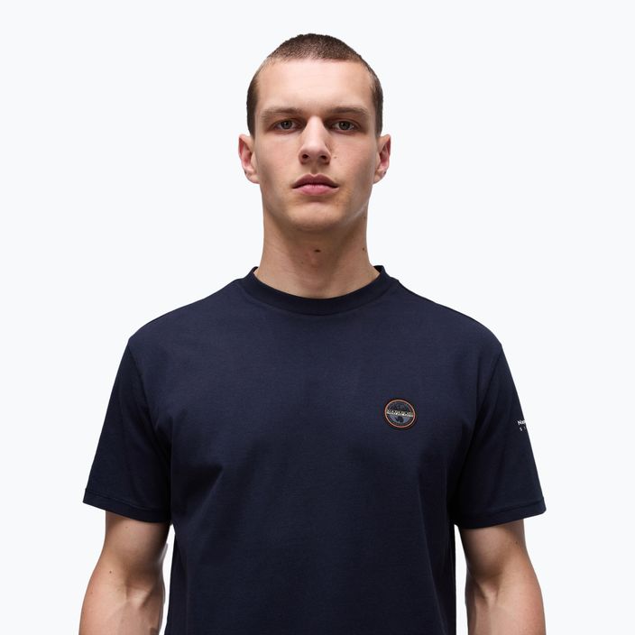 Tricou pentru bărbați Napapijri S-Badge blu marine 4