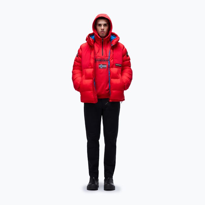 Hanorac pentru bărbați Napapijri Burgee Half Zip Hooded 2.0 red goji 2