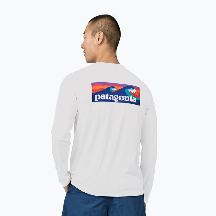 Bărbați Patagonia Cap Cool Daily Graphic Shirt-Waters LS boardshort logo/white trekking longsleeve 2