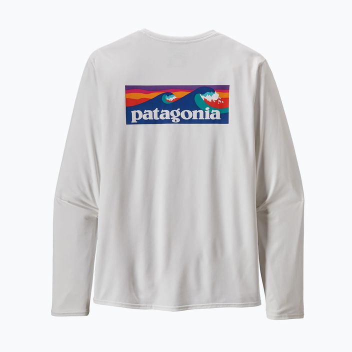 Bărbați Patagonia Cap Cool Daily Graphic Shirt-Waters LS boardshort logo/white trekking longsleeve 9