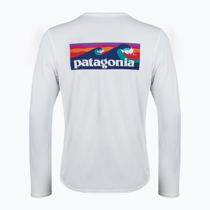 Bărbați Patagonia Cap Cool Daily Graphic Shirt-Waters LS boardshort logo/white trekking longsleeve 4