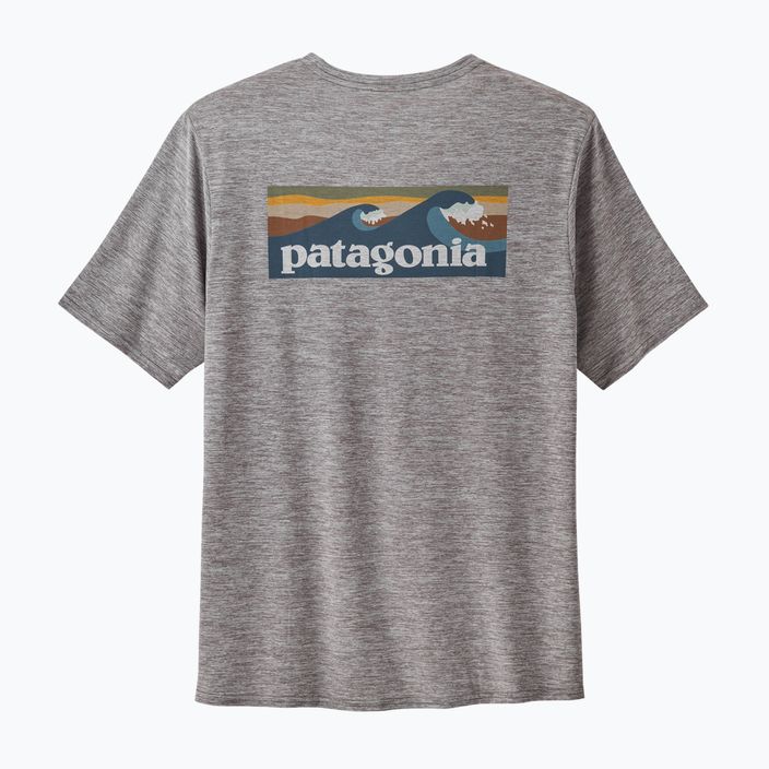 Tricou pentru bărbați Patagonia Cap Cool Daily Graphic Shirt Waters boardshort logo abalone blue/grey 4