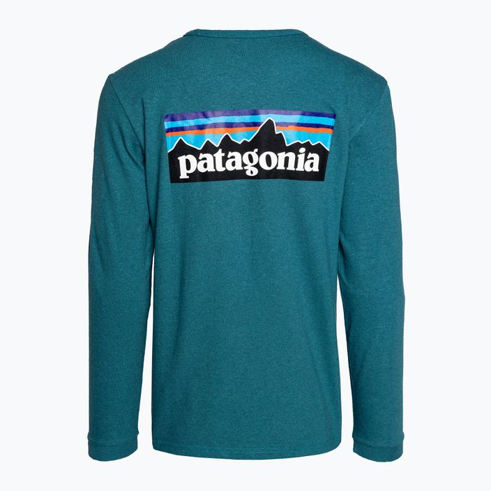 Longsleeve de trekking pentru bărbați Patagonia P-6 Logo Responsibili-Tee belay blue 4