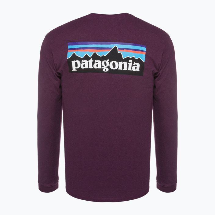Longsleeve de trekking pentru bărbați Patagonia P-6 Logo Responsibili night plum 4