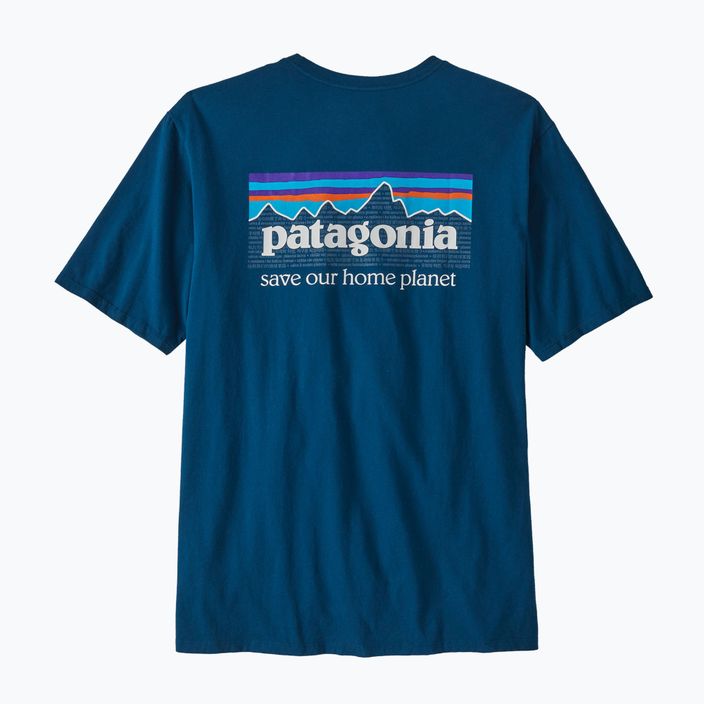 Bărbați Patagonia P-6 Mission Organic lagom albastru trekking tricou 6
