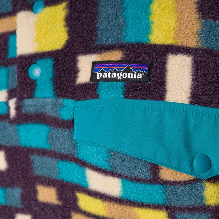 Patagonia bărbați fleece sweatshirt LW Synch Snap-T P/O fitz roy patchwork/belay albastru 5