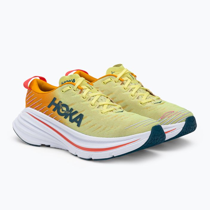 HOKA Bondi X bărbați pantofi de alergare alb și galben 1113512-WEPR 3