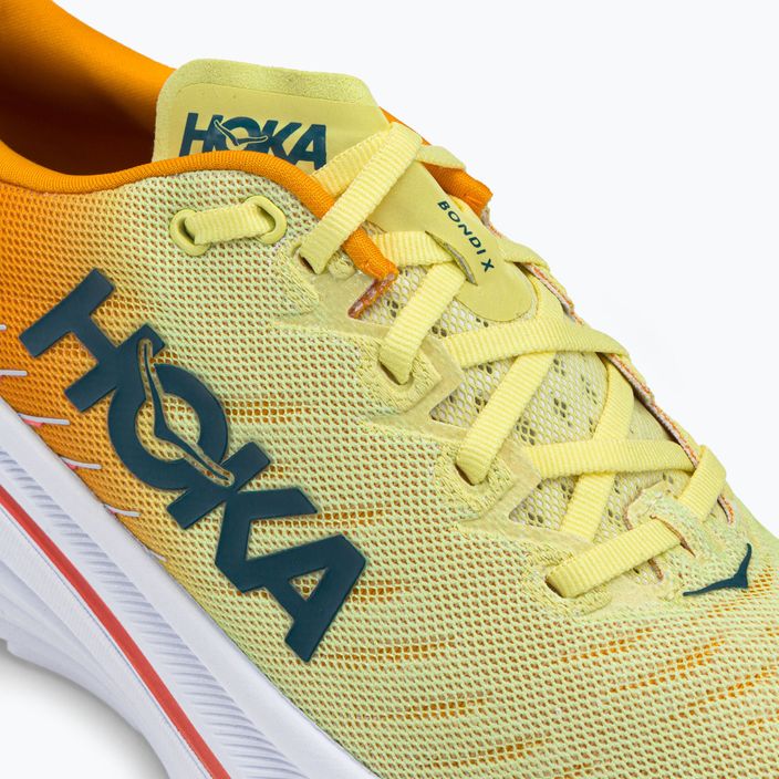 HOKA Bondi X bărbați pantofi de alergare alb și galben 1113512-WEPR 9