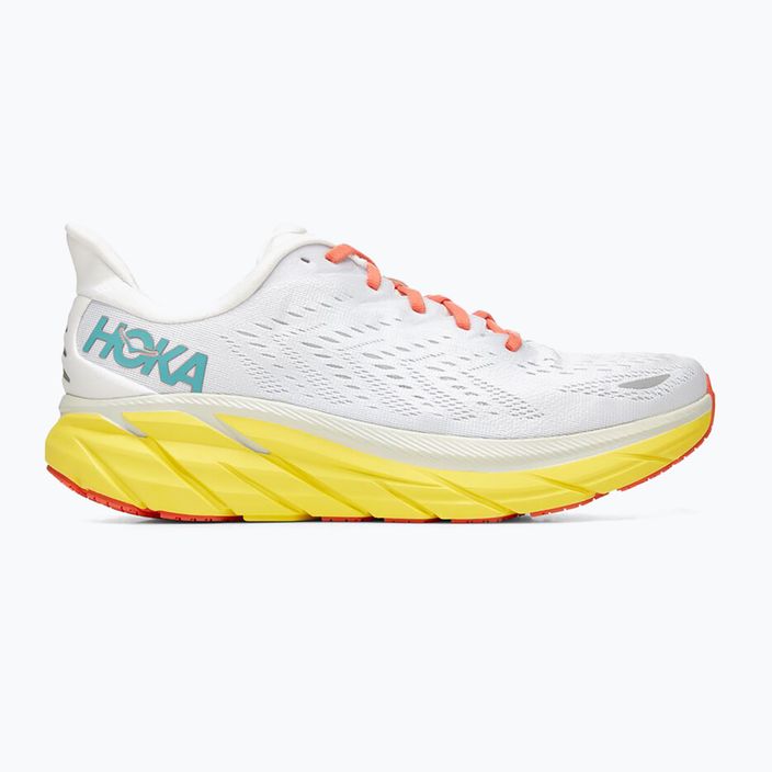 Pantofi de alergare pentru bărbați HOKA Clifton 8 Wide alb 1121374-BDBI 11