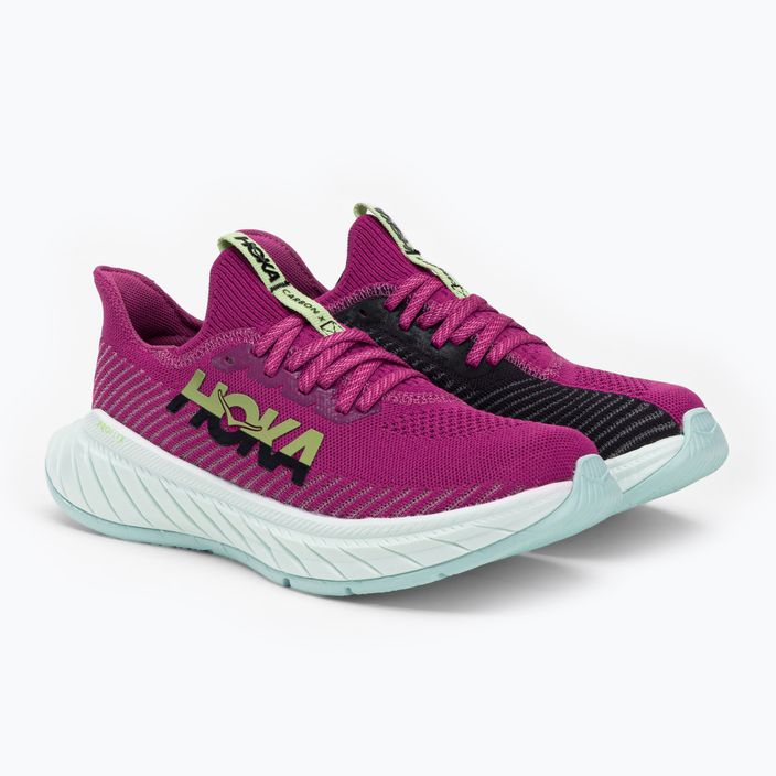 Pantofi de alergare pentru femei HOKA Carbon X 3 roz 1123193-FFBL 5