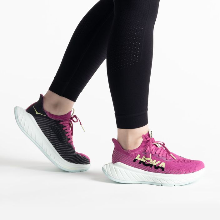Pantofi de alergare pentru femei HOKA Carbon X 3 roz 1123193-FFBL 2