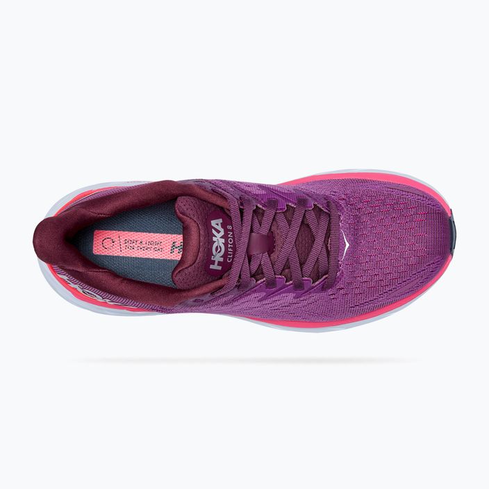 Pantofi de alergare pentru femei HOKA Clifton 8 violet 1119394-GWBY 12