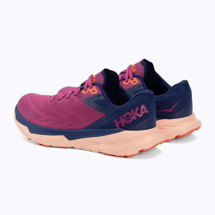 Pantofi de alergare pentru femei HOKA Zinal festival fuchsia/bellwether blue 3
