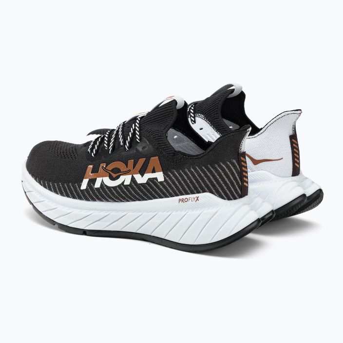 Pantofi de alergare pentru bărbați HOKA Carbon X 3 negru și alb 1123192-BWHT 4