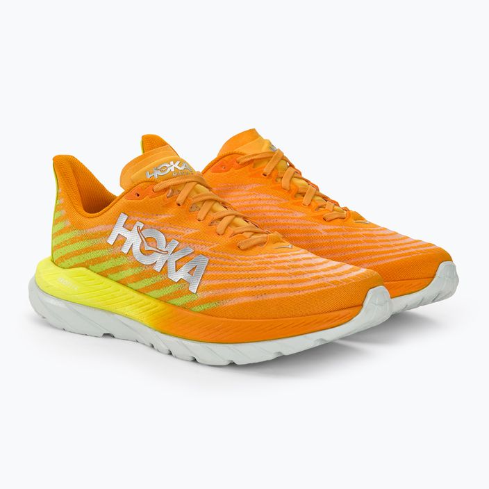 Încălțăminte de alergat pentru bărbați HOKA Mach 5 radiant yellow orange 4