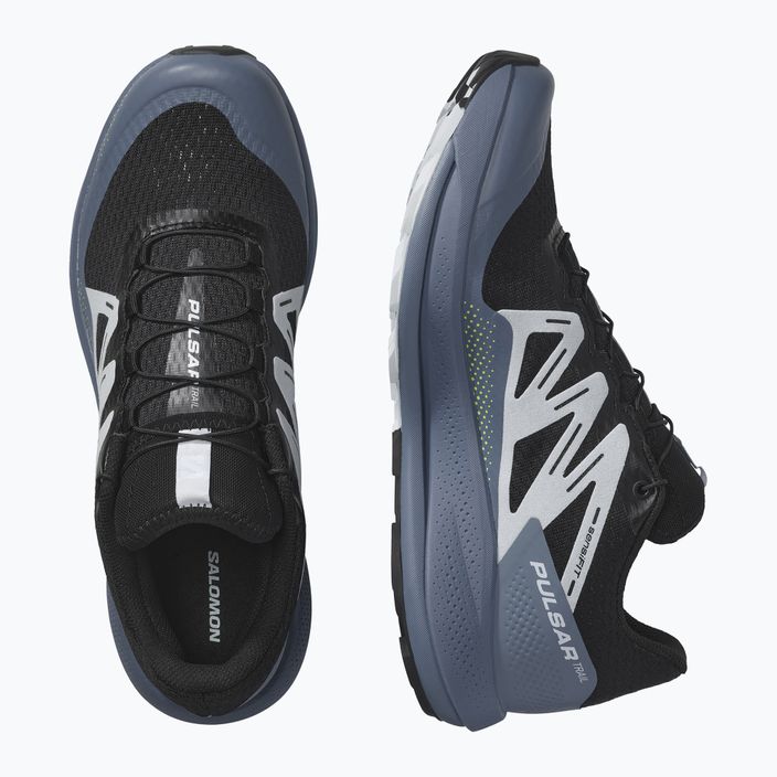 Bărbați Salomon Pulsar Trail pantofi de alergare negru/albastru China/gheață arctică 15