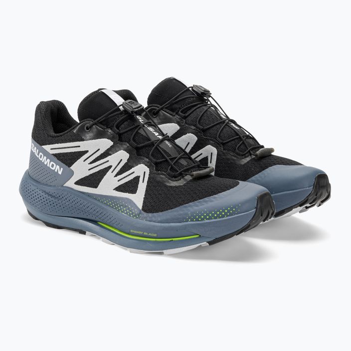 Bărbați Salomon Pulsar Trail pantofi de alergare negru/albastru China/gheață arctică 4