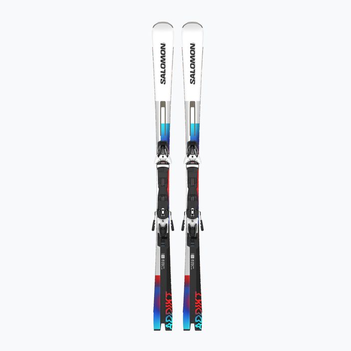 Salomon Addikt + Z12 GW schiuri de coborâre alb/negru/albastru neon pastelate 6